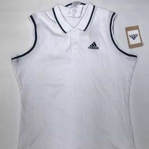 adidas Sleeveless Polo Golf Tennis Button Shirt XL